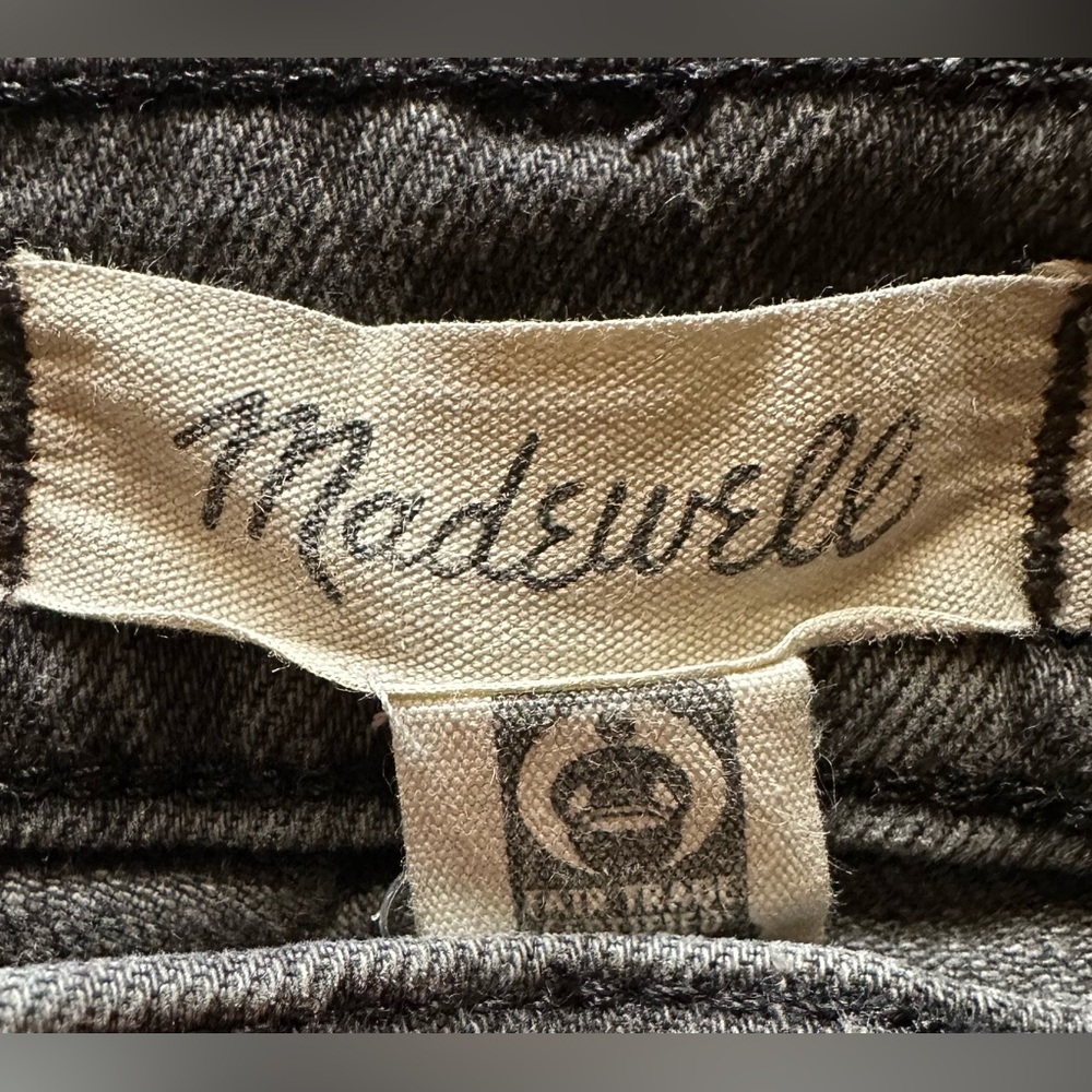 Madewell•high rise straight leg jeans•women’s size 27•cotton blend•charcoal gray - Picture 3 of 15